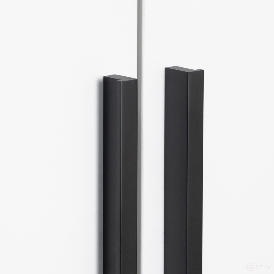 Handle meb. bracket alum. PIANO 896/1000 matt black, AKS type 2