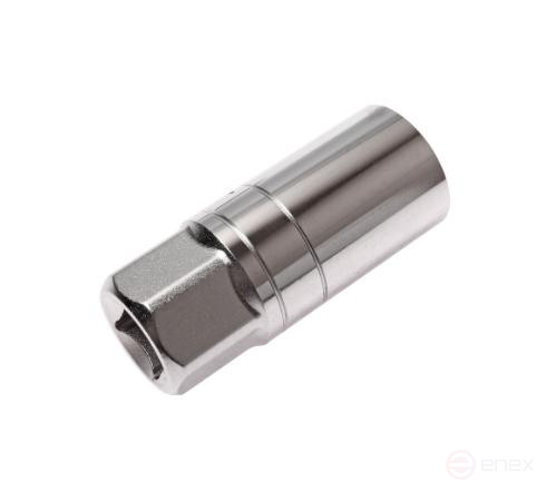 Головка свечная 1/2" 21мм 6-гранная с резиновым фиксатором JTC