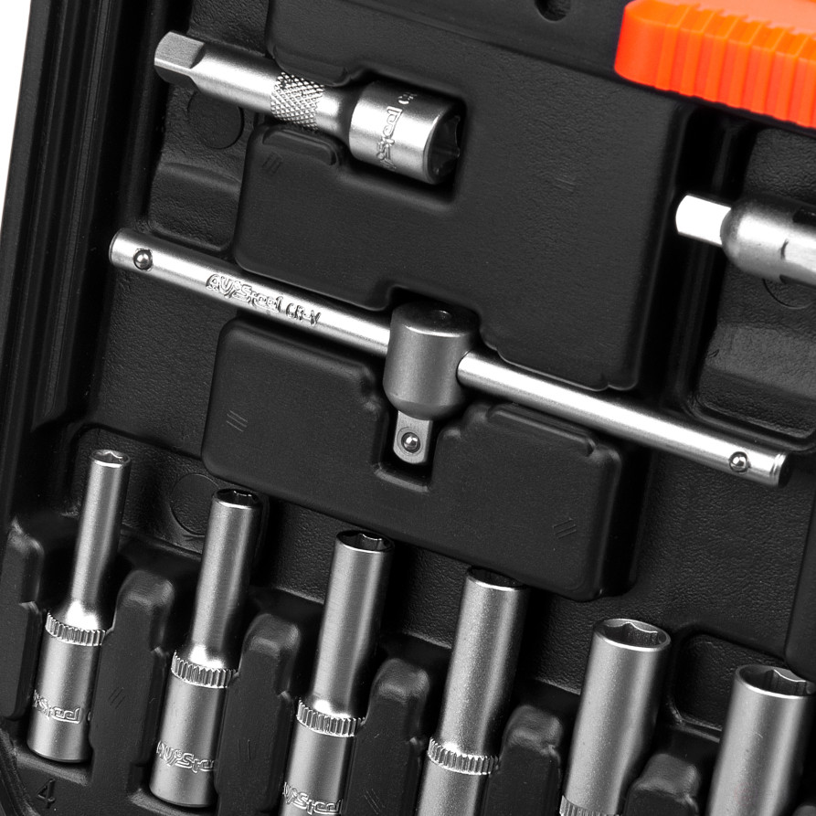 Набор инструментов AV Steel 72 предмета, 1/4, профессиональный