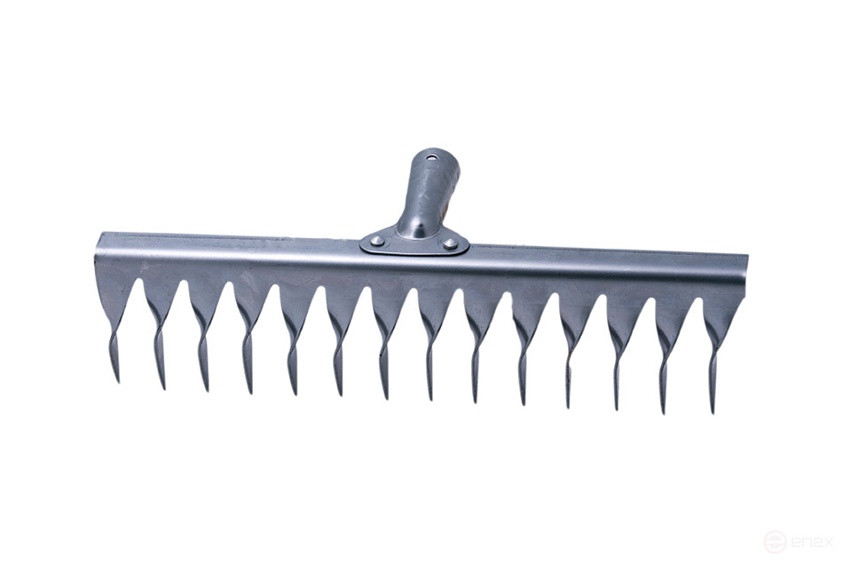 Riveted rake with twisted tooth GC-12 b/h steel 2.0 mm powder coating