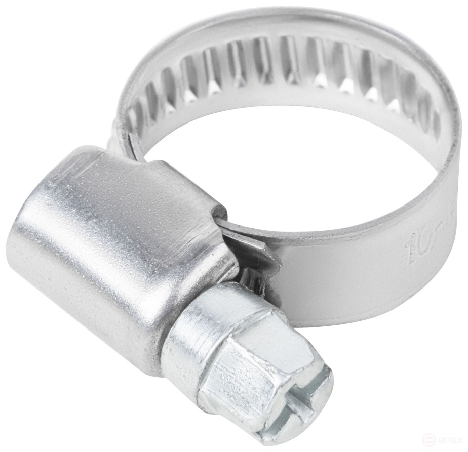 Хомут обжимной накатной, ширина 9 мм, нерж.сталь 10-19 мм