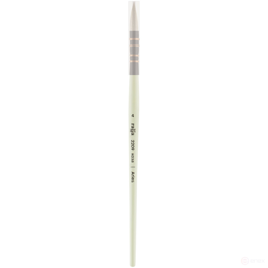 Artistic goat brush Gamma "Aries", round No.4, French mount, short handle