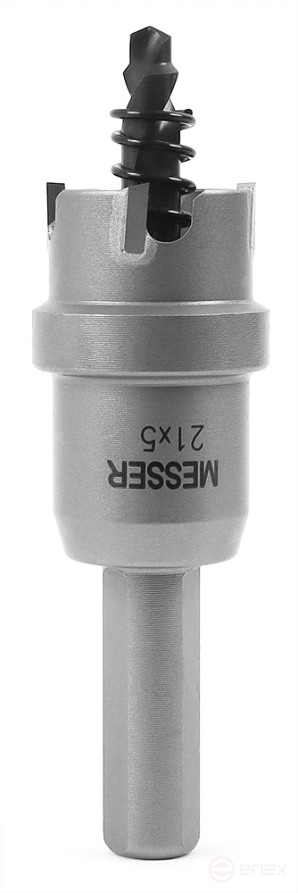 ТСТ коронка MESSER 21X5 с центрирующим сверлом и толкающей пружиной