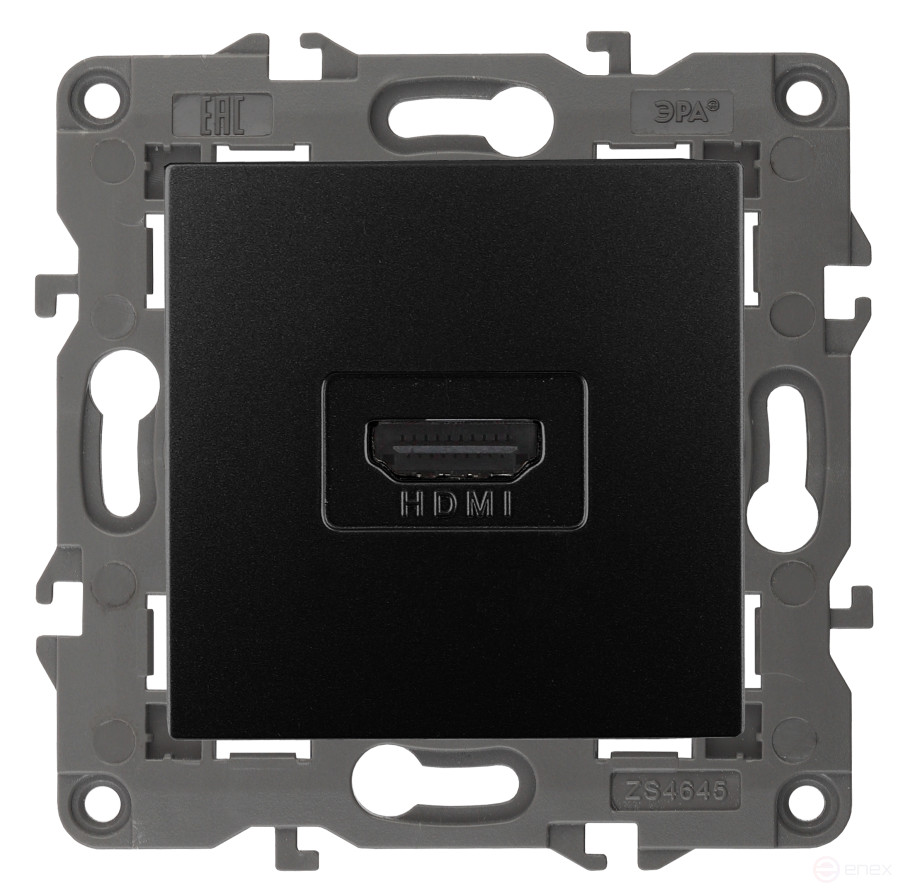 Розетка ЭРА Elegance 14-3114-05 HDMI IP20 антрацит