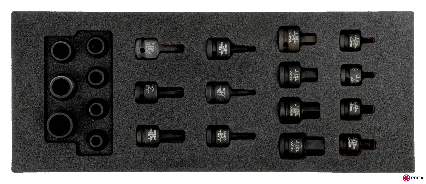 Fit&Go Набор ударных торцевых головок 1/2 в ложементе, 21 предмет