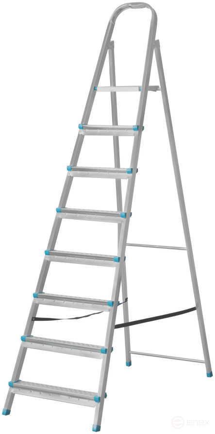 Steel ladder, 8 steps, weight 8.85 kg