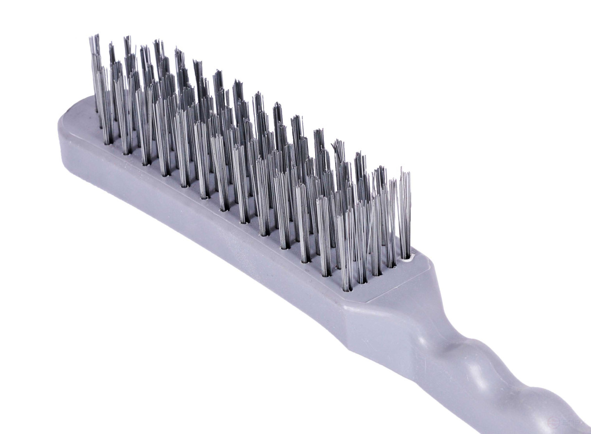 Щетка металлическая 5-рядная с пластиковой ручкой (АвтоDело) 44015