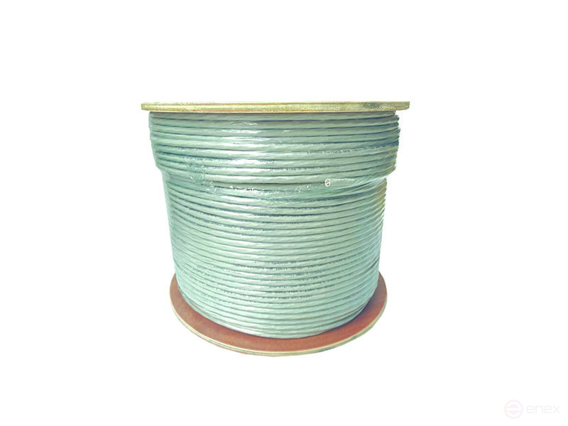 Кабель витая пара UTP 4 CAT6А 23AWG Cu Ripo Premium, 50м.,Fluke test (КСВПВ -6А 4*2*0.58), серый