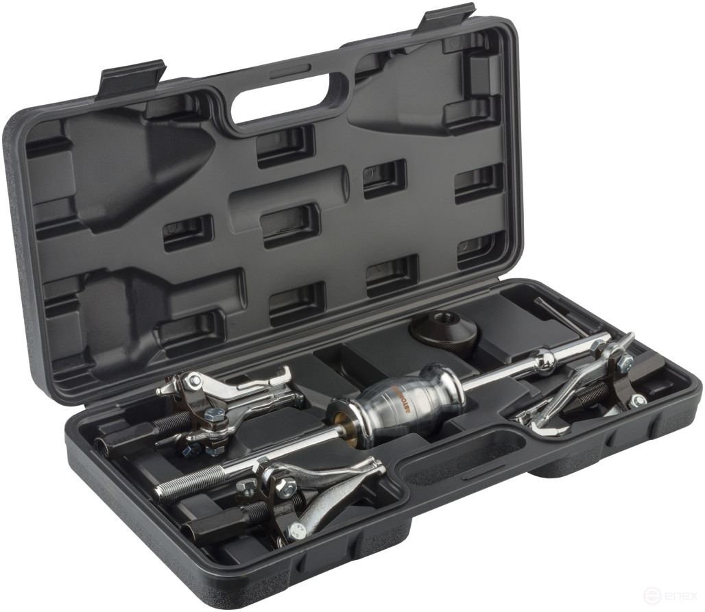 Набор съемников подшипников захватного типа с обратным молотком 5 пр. (15-80 мм) АвтоDело 44605