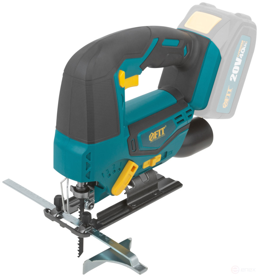 Jigsaw acc. 20 V; 0-2500 stroke/min; BzP; pendulum; 80 mm; 1.6 kg; res. tilt, without battery; box