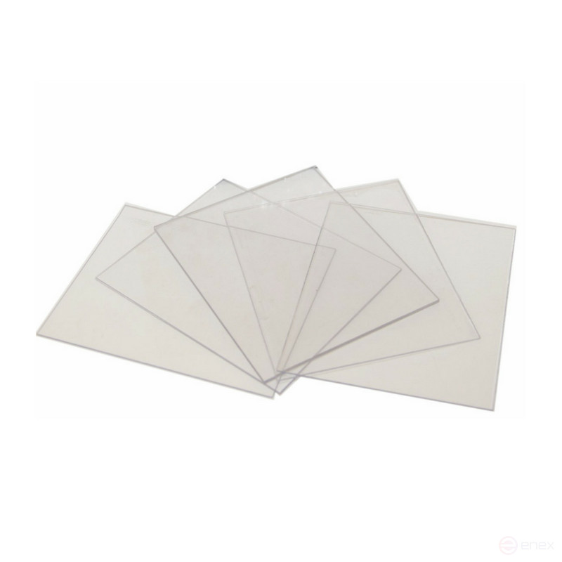 A set of cover glasses (110x90) for a shield for electric welders (50 sets of 10 pcs.)