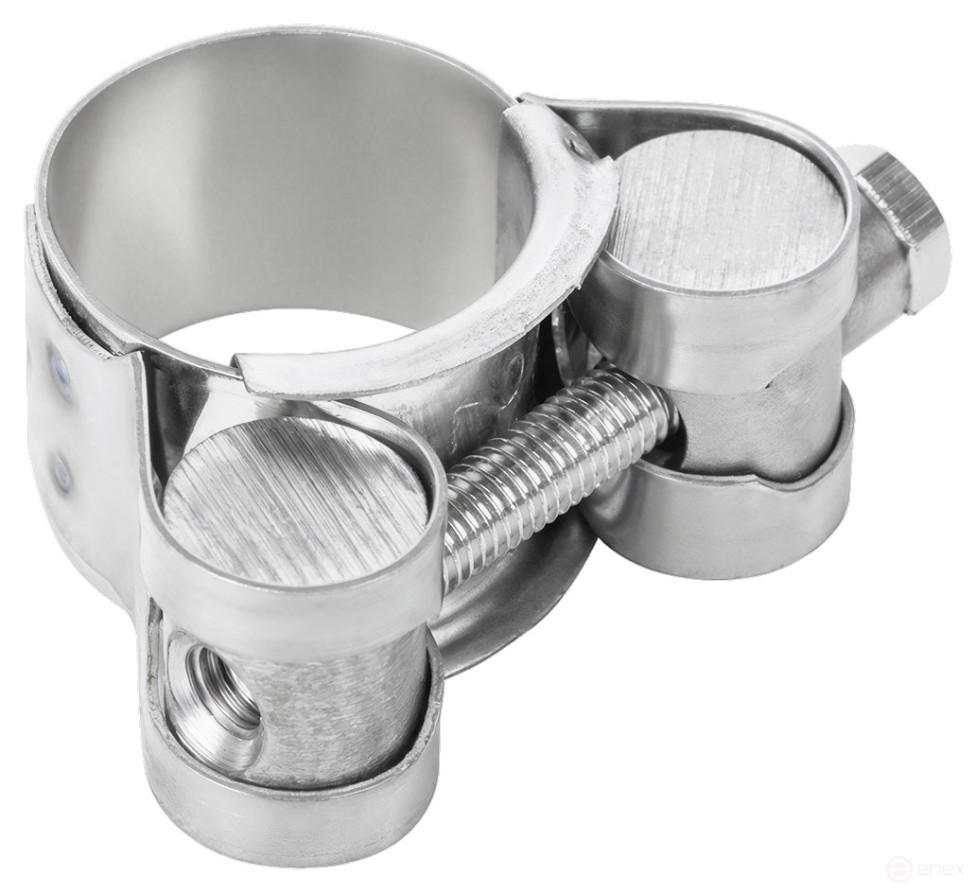 The clamp is a crimping power hinge, stainless steel.steel 20-22 mm