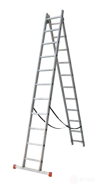 Лестница алюминиевая 2-секционная универсальная 7 ступ. (2х7) Стандарт