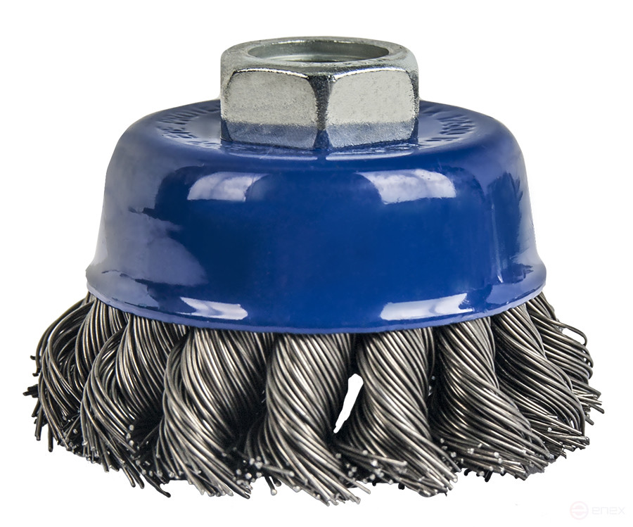 Bowl-shaped twisted PRACTICE Cord Brush 65 mm M14 (1 pc.) blister (032-454)