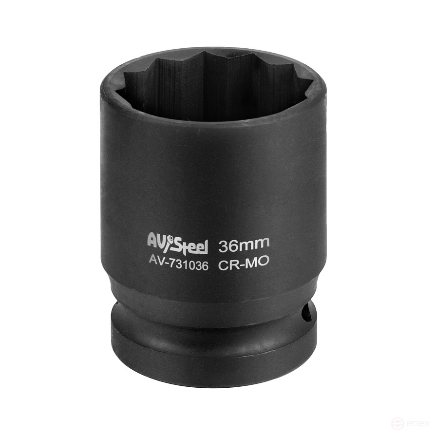 Головка ударная 3/4" 12-гранная 36мм "AV Steel" AV-731036