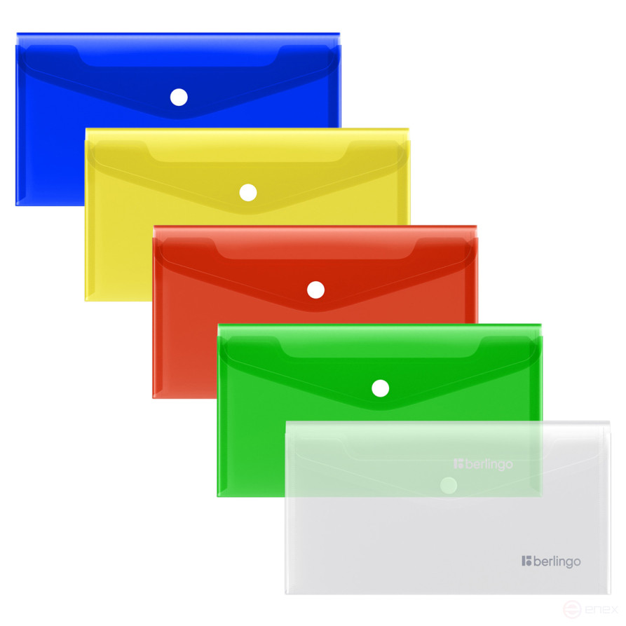 Envelope folder on the Berlingo "No Secret" button, C6, 200 microns, assorted