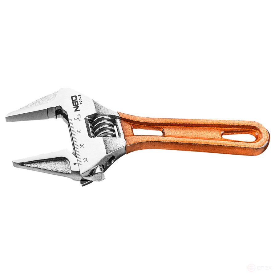 Adjustable wrench short 139 mm, working range 0-32 mm