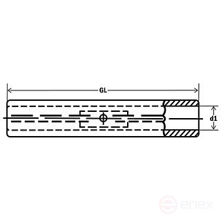 Соединитель стыковой алюминиевый 35 мм² (упак.50шт)