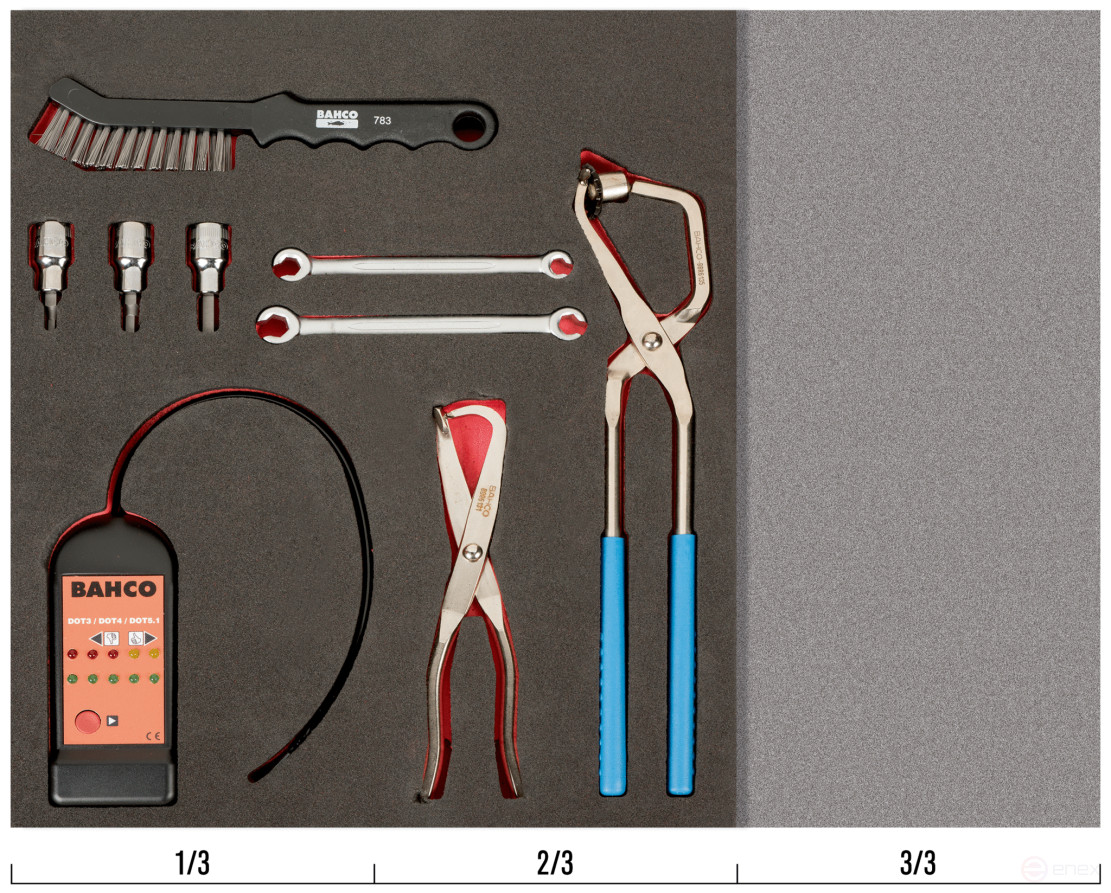 Fit&Go A set of tools for working with the brake system in the bed, 9 items