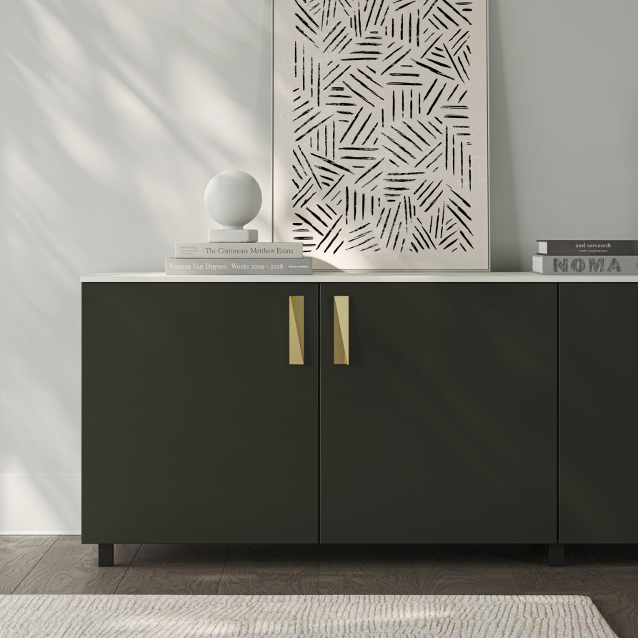 Handle meb. bracket meth. SANGRITA 64 matt black, AKS