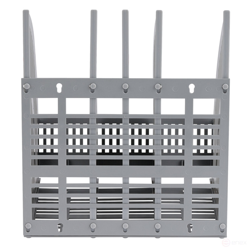 Paper tray vertical STAMP "Line", prefabricated, 4 compartments, grey