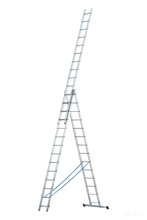 Three-section aluminum ladder, 3 sections of 14 steps AL 3x14 P70