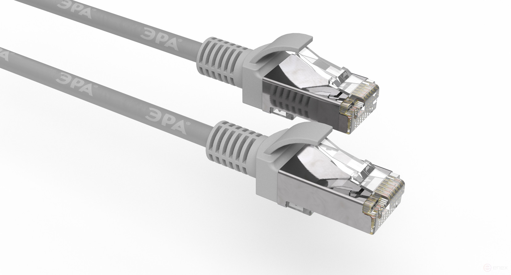 PC-0.5F-A Патч корд ЭРА SIMPLE F/UTP экранированный 0,5 м, категория 5e, серый