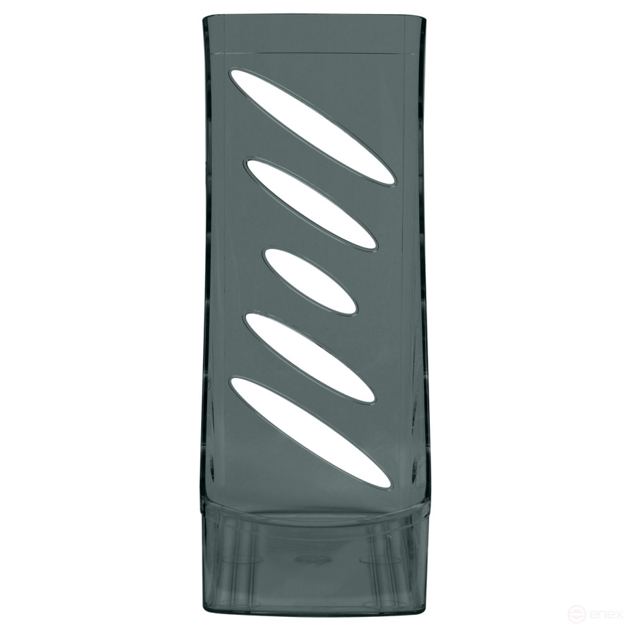 Лоток для бумаг вертикальный СТАММ "Тропик", тонированный черный, ширина 110мм