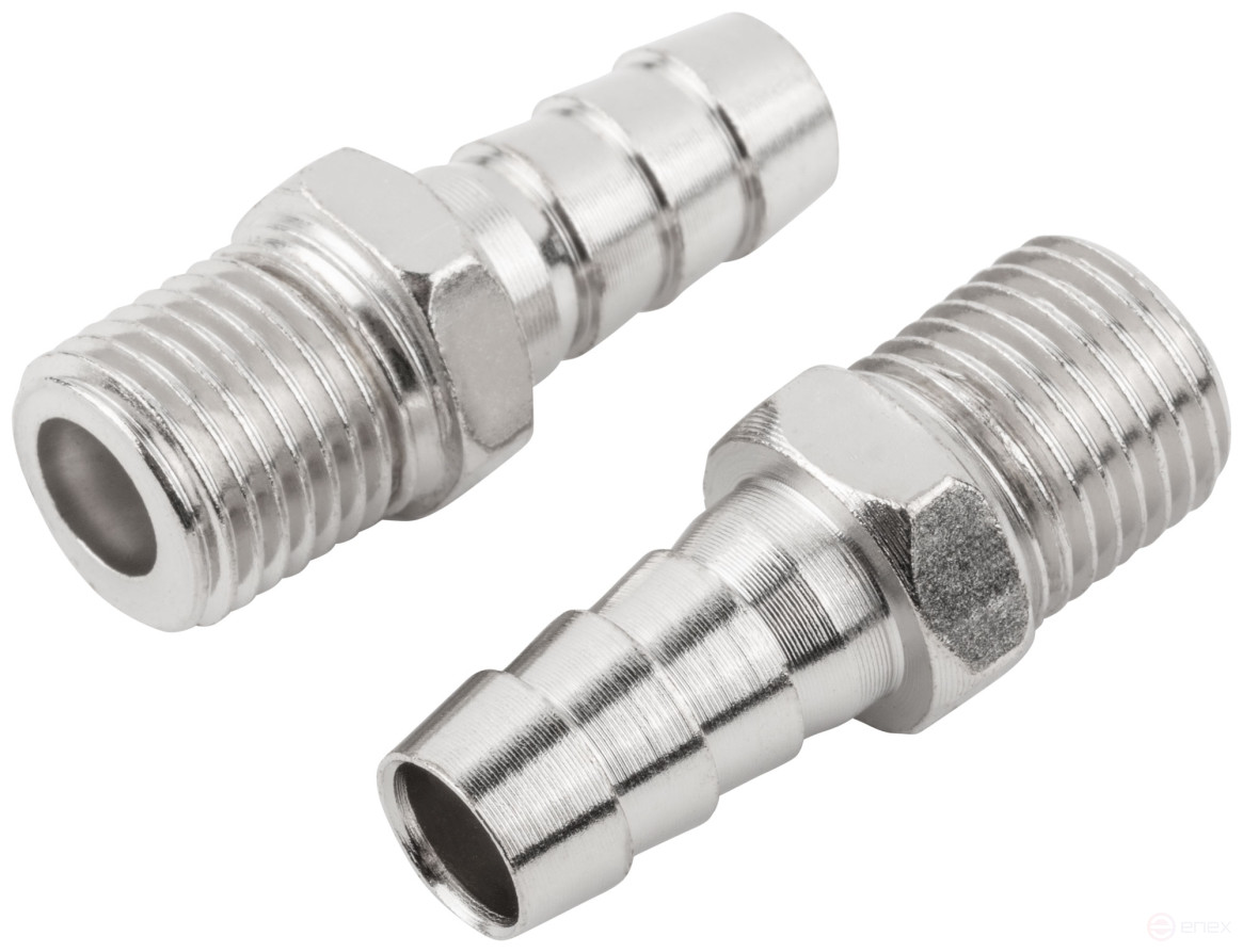 Herringbone adapters 10 mm - 1/4" external thread, 2 pcs.