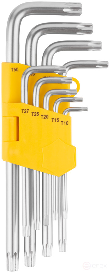 Ключи "звездочки" 9 шт. 40Cr, Т10-Т50, в пластиковом держателе