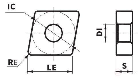 CNMG090304-BF VK1325 IPK Carbide Plate