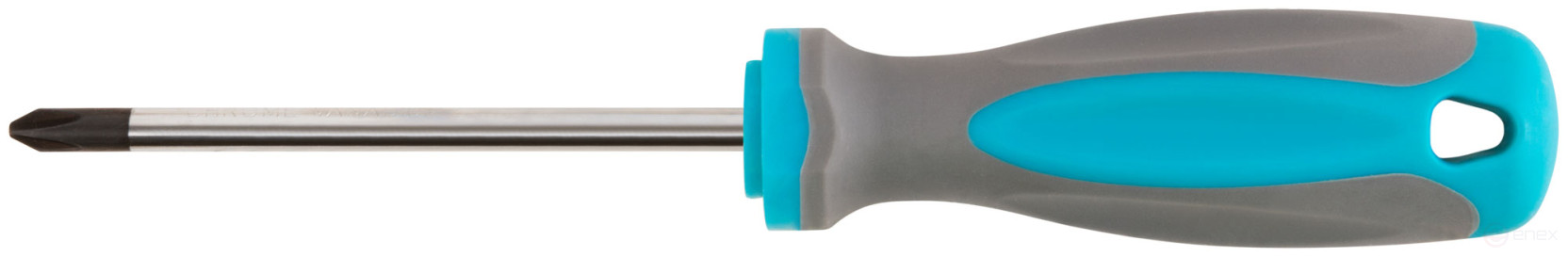 Screwdriver, CrV steel, rubberized handle PH2 x 100 mm