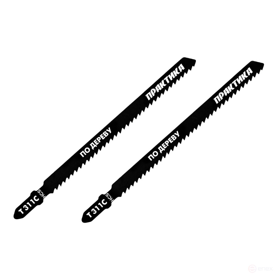 Пилки для лобзика по дереву, ДСП ПРАКТИКА тип T311C 126 х 100 мм, грубый рез, HCS (2шт.) (035-820)