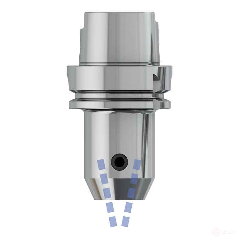 HEIKENEI Mandrel for end mill with shank Weldon HSK-A100, 40 mm A=160 mm with coolant supply KKB