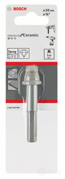 Алмазные коронки Standard for Ceramics 10 x 33 mm