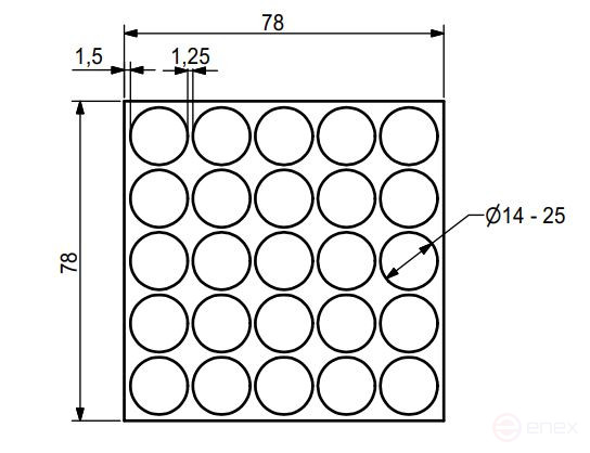 Self-adhesive plug to the confirmations of the atelier svetly (14156) N AKS (sheet-25 pcs.)