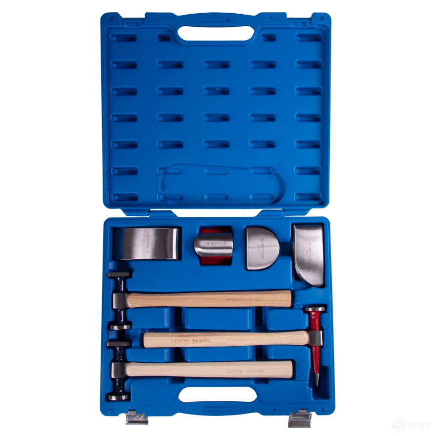 Set of straightening hammers and supports, 7 pieces KING TONY 9CF-307