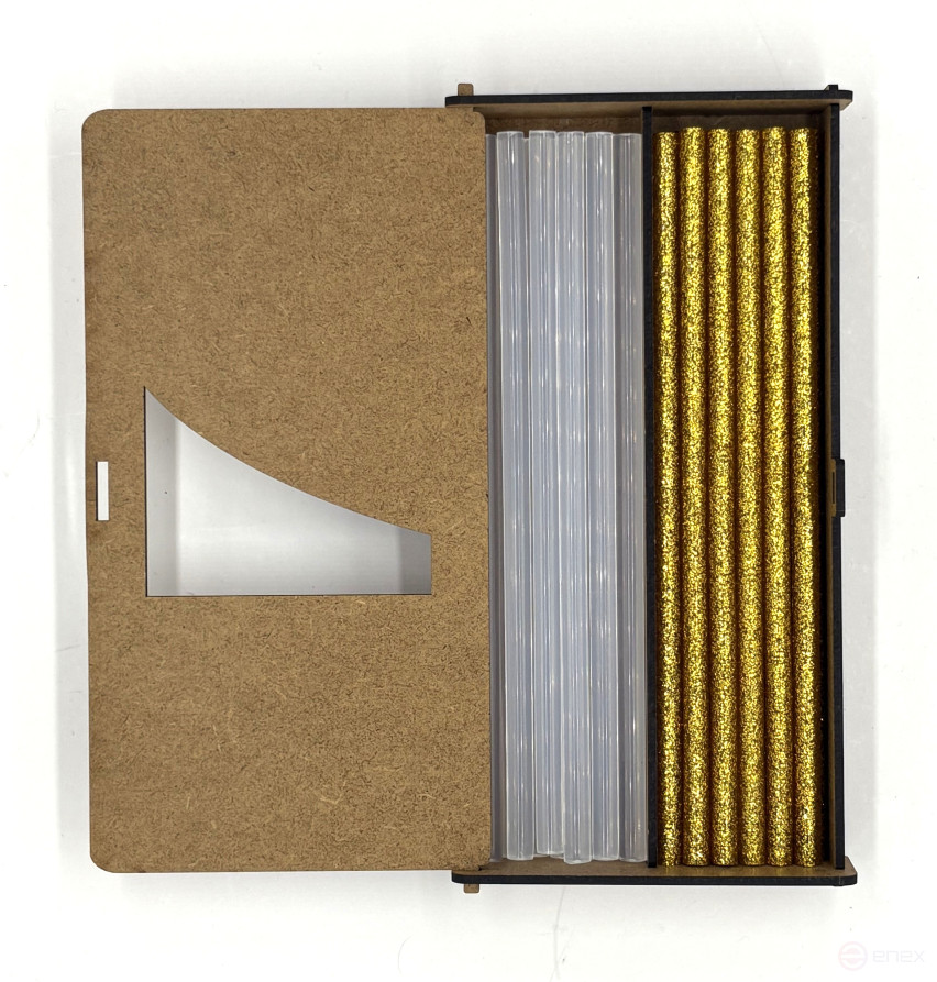 Клеевые стержни ПрофКлей-8233 ассорти (прозрачные - золото), 11х200 мм, 14 шт, 280 г