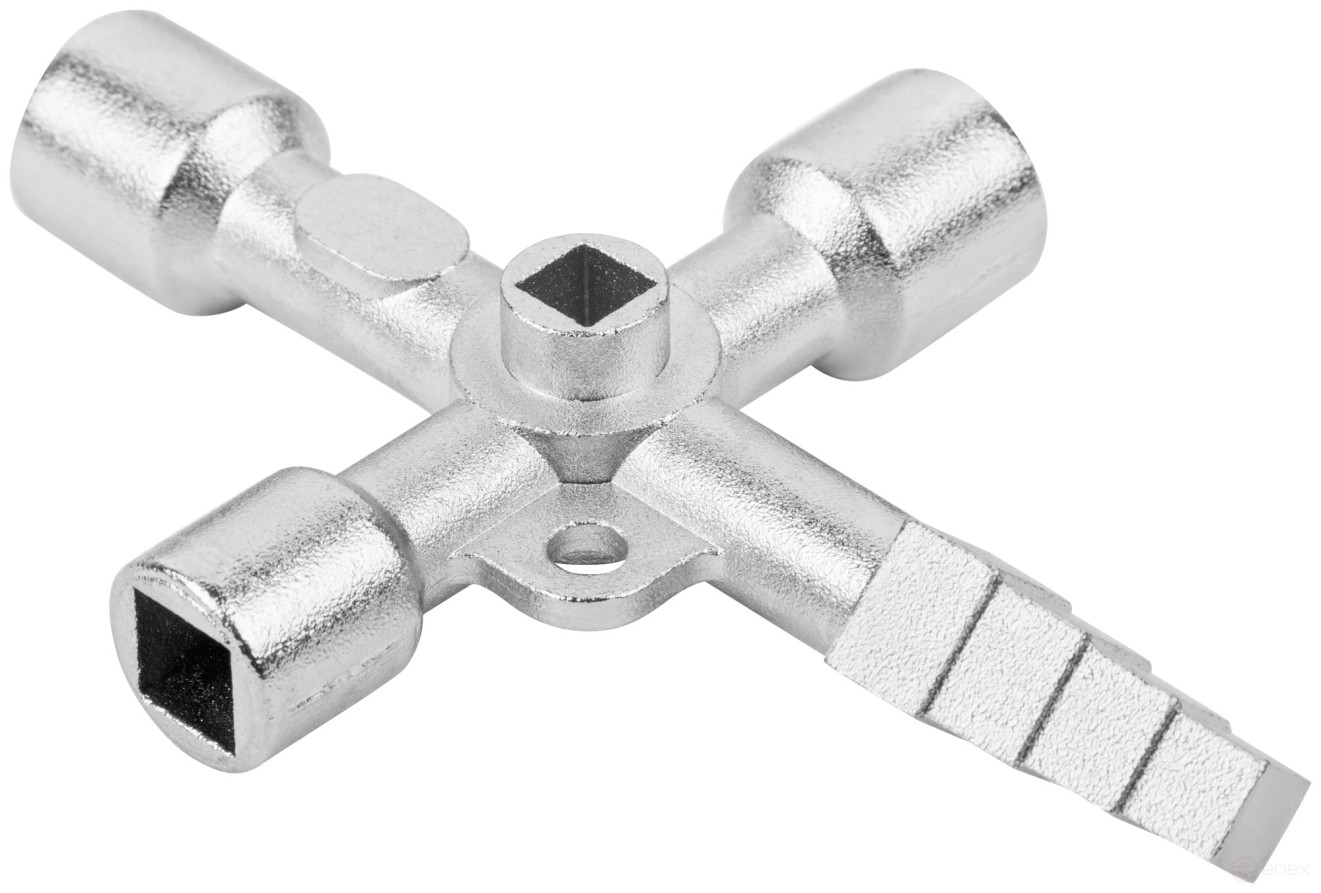 Ключ универсальный для электрошкафов 5-в-1, двусторонняя CrV бита PH2/SL7