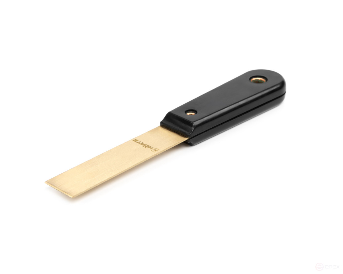 Paint spatula narrow 65 mm BeCu plastic handle intrinsically safe 203-1008, HORTZ