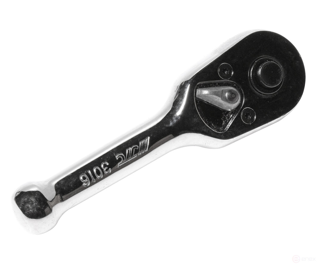 Ключ трещотка 1/4" 45 зубьев 89мм укороченная металлическая рукоятка JTC