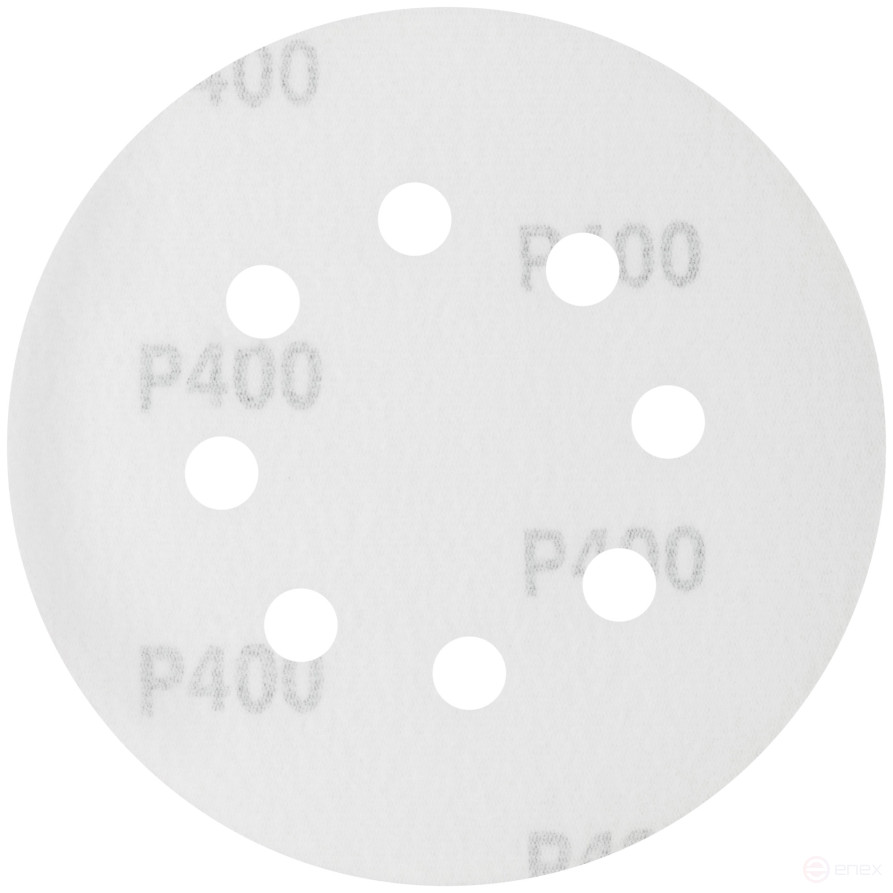 Круги шлифовальные с отверстиями (липучка), алюминий-оксидные, 125 мм, 5 шт. Р 400