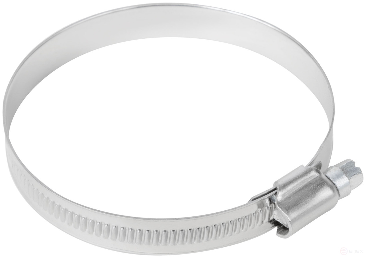 Crimping knurled clamp, width 12 mm, stainless steel.steel 60-80 mm