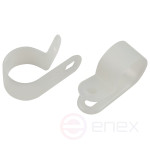 Скоба кабельная нейлоновая под винт ЭРА NO-225-292 12 мм белая 10 шт