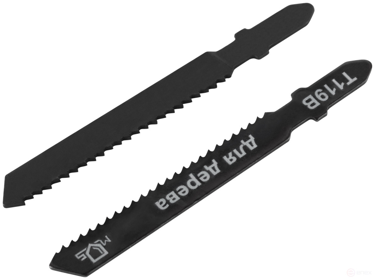 Blades for electric jigsaw, T119B, wood, HCS, 75 mm, 2 pcs.