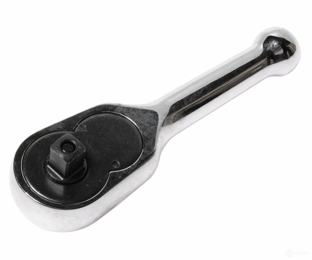 Ключ трещотка 1/4" 45 зубьев 89мм укороченная металлическая рукоятка JTC