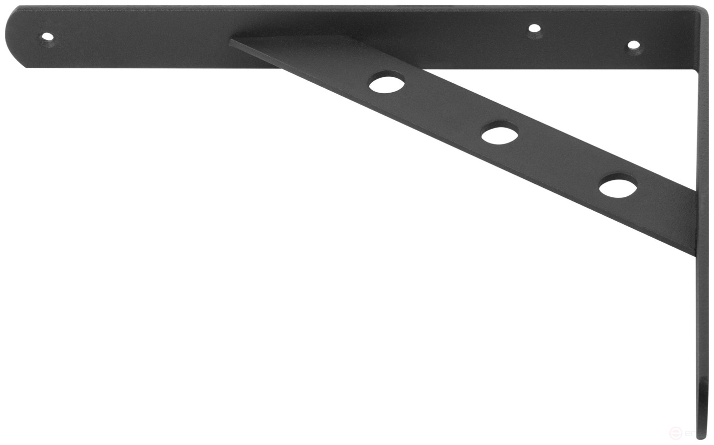 Уголок-кронштейн усиленный черный 250х200 мм