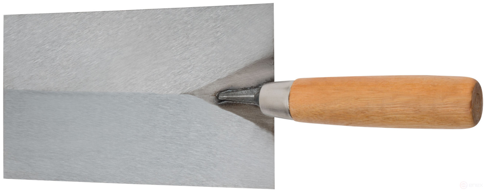 Finishing trowel, tool steel, wooden handle 160 mm