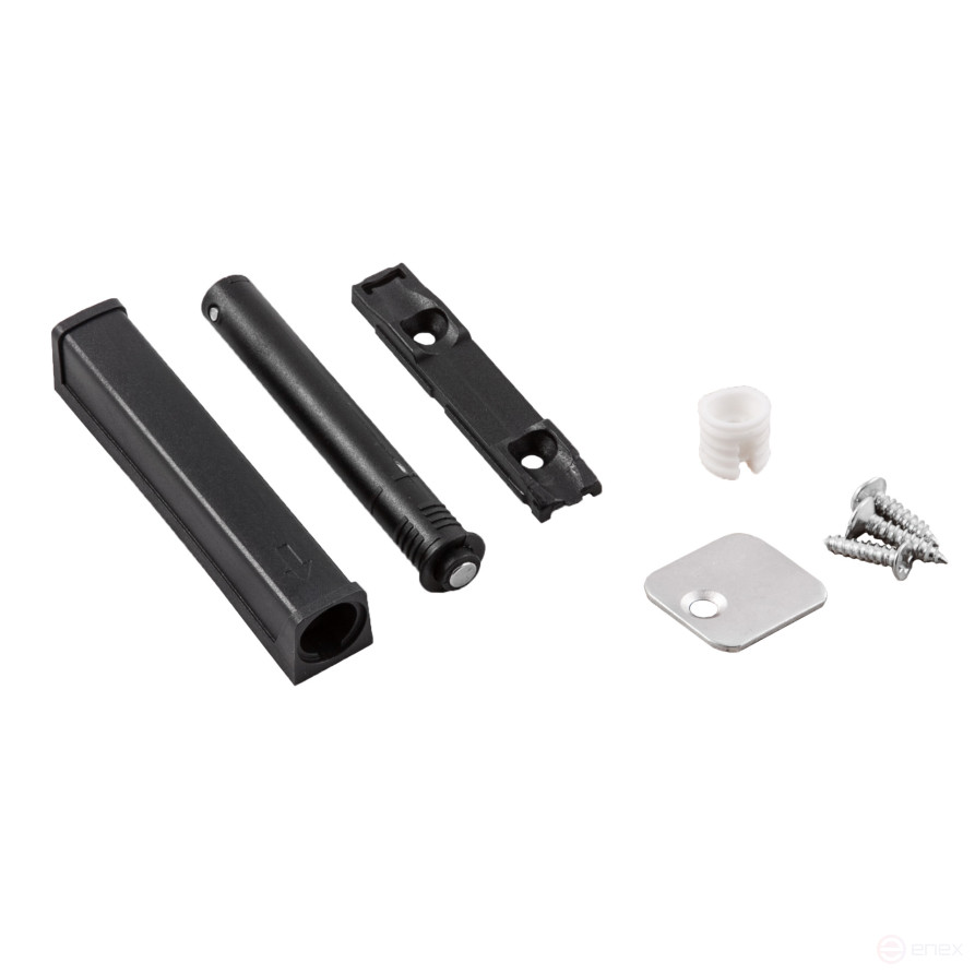 Push-to-open mechanism magnetic tip patch/mortise black AKS reinforced