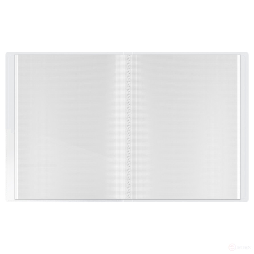 Folder with 20 Berlingo "DoubleWhite" inserts, 17 mm, 1000 microns, white, with inner pocket